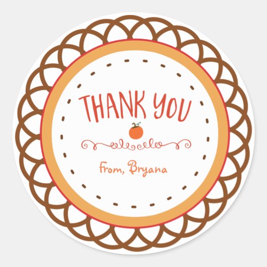 Herfst herfstkleur dank u voor Stickers (Voorkant)