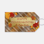 Herfst herfstolling op betonplaat Thanksgiving Cadeaulabel (Voorkant (Horizontaal))