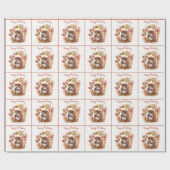 Herfst / Herfstvibes Hedgehog - Happy Birthday Cadeaupapier (Vlak)
