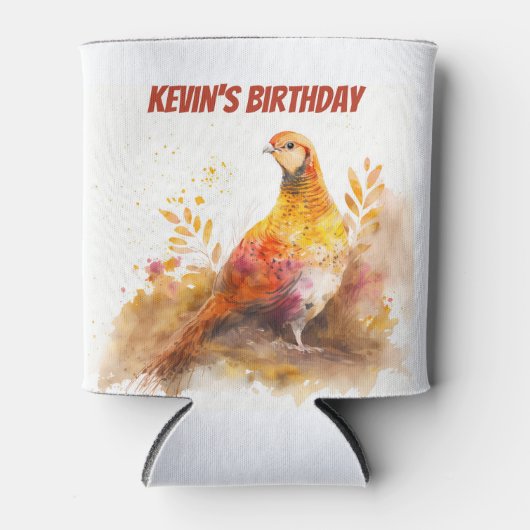 Herfst / Herfstvibes Pheasant - Verjaardagsfeest - Blikjeskoeler (Voorkant)