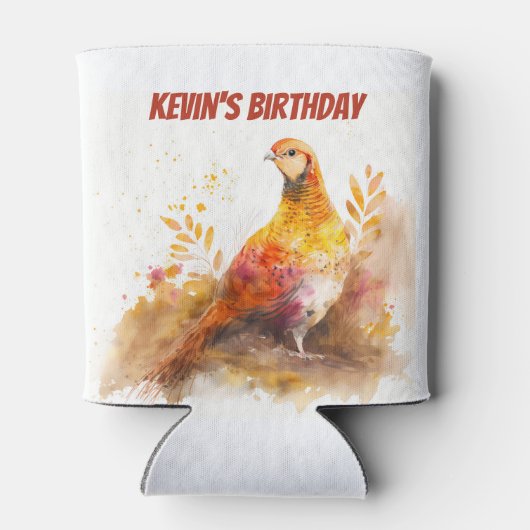 Herfst / Herfstvibes Pheasant - Verjaardagsfeest - Blikjeskoeler (Achterkant)