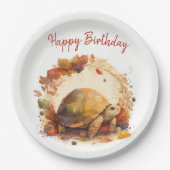 Herfst / Herfstvibes Tortoise - Verjaardagsfeest - Papieren Bordje (Voorkant)