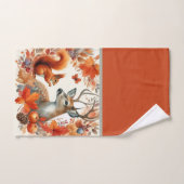 Herfst herten met herfstbladeren handdoek (Handdoek)