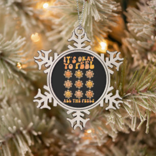 Herfst Het Is Oké Om Alle Gevoelens Te Voelen Ment Tin Sneeuwvlok Ornament