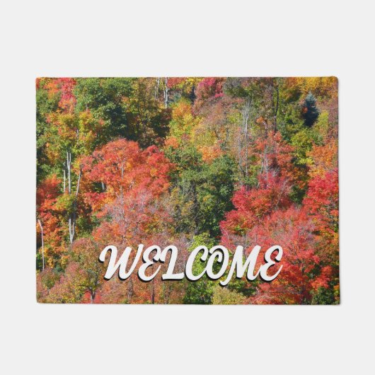 Herfst Hillside Colorful Autumn Natuur Deurmat (Voorkant)