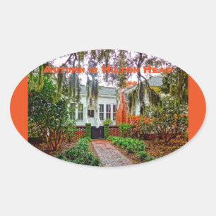 herfst Hilton Head Coastal Discovery Museum HHI Ovale Sticker
