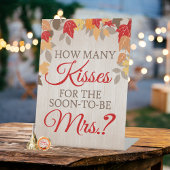 Herfst Hoeveel kussen voor Mrs Vrijgezellenfeest G Reclamebord Met Voetstuk