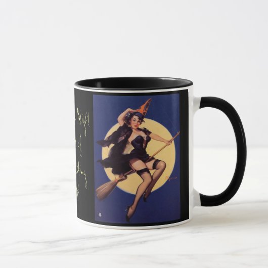 Herfst- Holloween Pin-Up Circa 1920's Mok (Rechts)