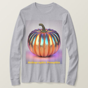 Herfst Holografische Pompoen T-shirt