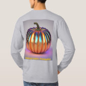 Herfst Holografische Pompoen T-shirt (Achterkant)