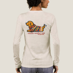 Herfst hond in Fair Isle Lange Mouwen T-shirt