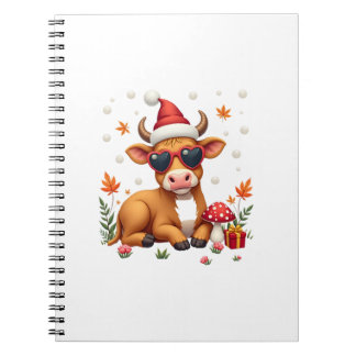 Herfst Hoogland Koe Pompoen Boog Kerst Meisjes Kin Notitieboek