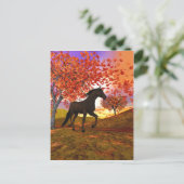 Herfst Horse Briefkaart (Staand voorkant)