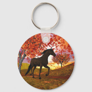 Herfst Horse Sleutelhanger