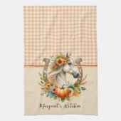 Herfst Horse Theedoek (Verticaal)