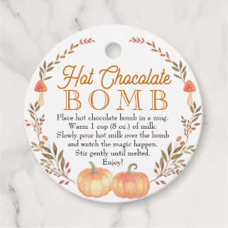 Herfst Hot Chocolate Bomb Label