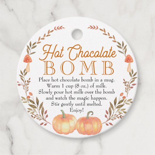 Herfst Hot Chocolate Bomb Label (Voorkant)