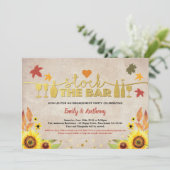 Herfst houdt de staaf zonnebloem in het huishoude kaart (Staand voorkant)