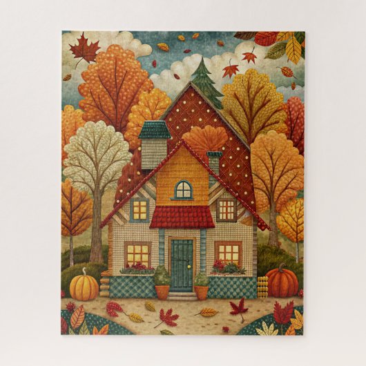 Herfst House Puzzel (Verticaal)
