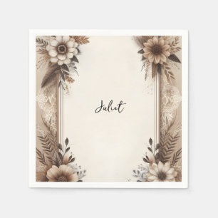 Herfst Hout Papierwinkel Gerecycled Papier Bruidsd Servet