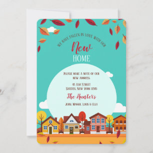 Herfst Huizen Nieuwe Home Aankondiging