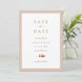 Herfst Huwelijk Save The Date (Staand voorkant)