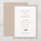 Herfst Huwelijk Save The Date (Voorkant / Achterkant)