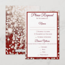 Herfst Huwelijks RSVP - Champagne en Rood