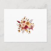 Herfst Huwelijksreis wens QR CODE Informatiekaartje (Achterkant)