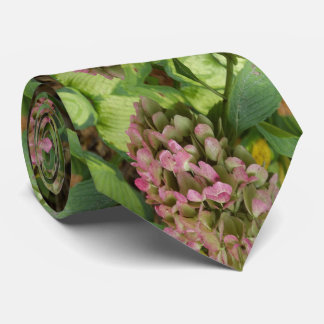 Herfst Hydrangea Bloom met Golden Hosta Leaves Stropdas