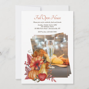 Herfst Impression Foto Open House Invitation Kaart