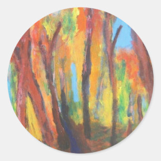 Herfst Impressionisme Bos Stickers