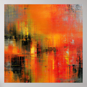 Herfst in abstract poster