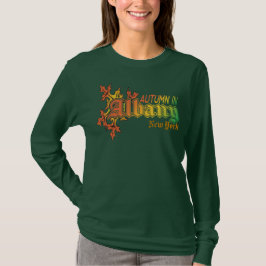 Herfst in Albany New York met herfstbladeren T-shirt