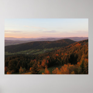 Herfst in Beskids Polen Poster