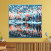 Herfst in blauw canvas afdruk (Insitu (Woonkamer))