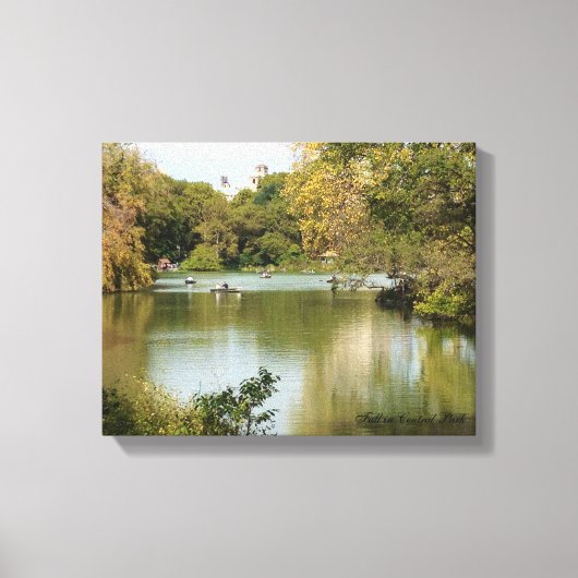 Herfst in Central Park Canvas Afdruk (Voorkant)