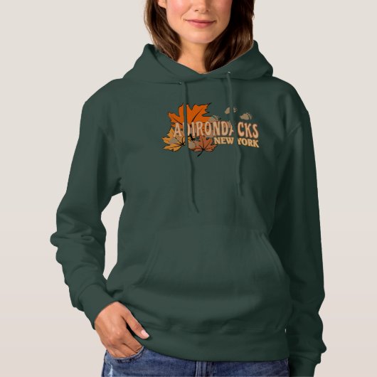 Herfst In De Adirondacks Met Herfstbladeren Beer T Hoodie (Voorkant)