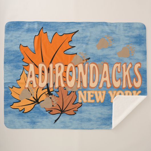 Herfst In De Adirondacks Met Herfstbladeren Beer T Sherpa Deken (Voorkant (horizontaal))