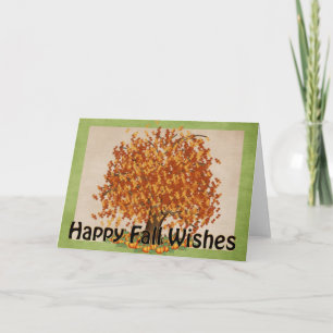 Herfst in de herfst Happy-Herfst Wenskaart wint Kaart