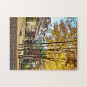 Herfst in de herfst van de buurt laat puzzel (Horizontaal)