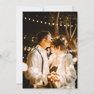 Herfst in de liefde Boho Bloemen Trouwfoto Bedankkaart