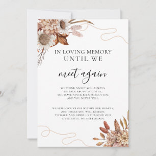 Herfst in de liefde Boho Flowers bruiloft gedenk Kaart