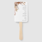 Herfst in de liefde | Boho Flowers huwelijksprogra Handwaaier (Achterkant)