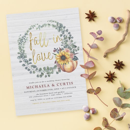 Herfst in de liefde Eucalyptus & pompoen weduwen Kaart