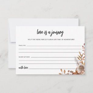 Herfst in de liefde Liefde is een reis Vrijgezel RSVP Kaartje