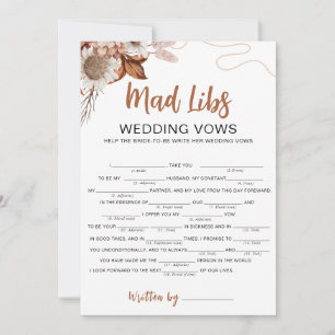 Herfst in de liefde Mad libs Vrijgezellenfeest G Kaart