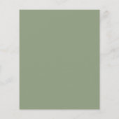 Herfst in de liefde Sage Green Wedding Dank u Card (Achterkant)
