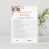 Herfst in de liefde | Wat zei de bruidegom bruidss Kaart (Staand voorkant)