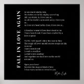 Herfst in de liefde weer gedicht Wall Art poster (Voorkant)